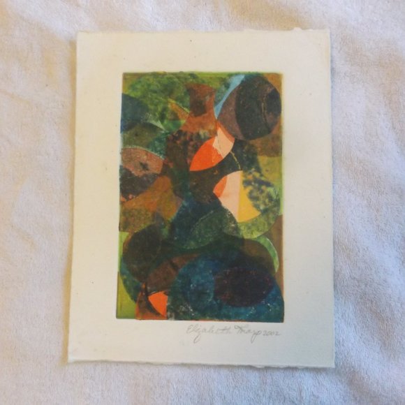 Abstract Fine Art Monoprint Handprinted Wall Art - Picture 1 of 5